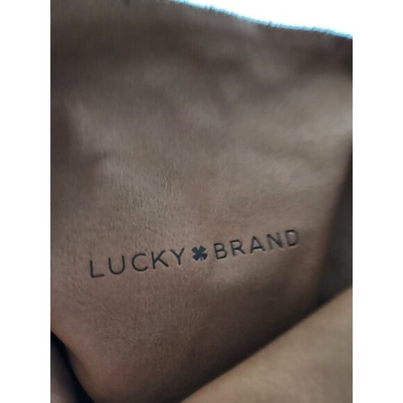 Lucky Brand Womens Ramsden Over The Knee Boots Sz 8.5M Black Leather Heeled Tall - Picture 12 of 13